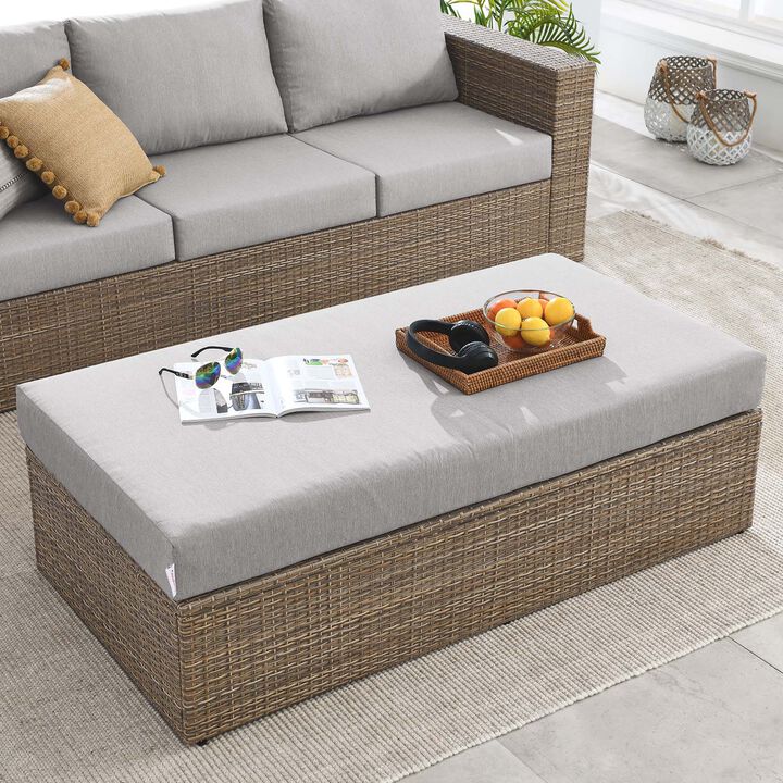 Convene Outdoor Patio Outdoor Patio Rectangle Ottoman