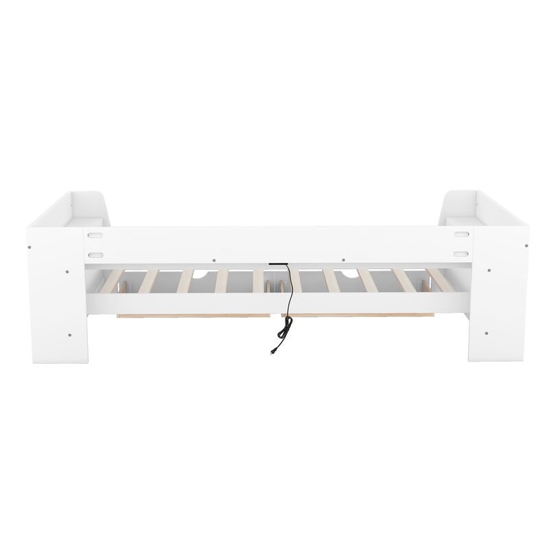 Merax Daybed Bed with Shelves and Drawers