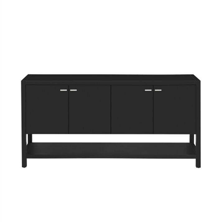 Multi-functional U-shaped entryway console with abundant storage space, ideal for study, entryway and living room