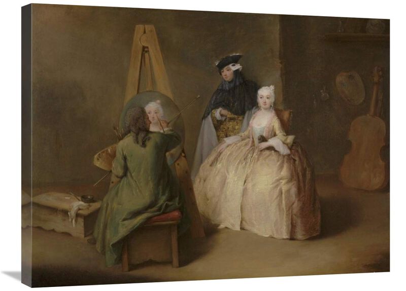 The Painter in His Studio-Canvas Art-32x24