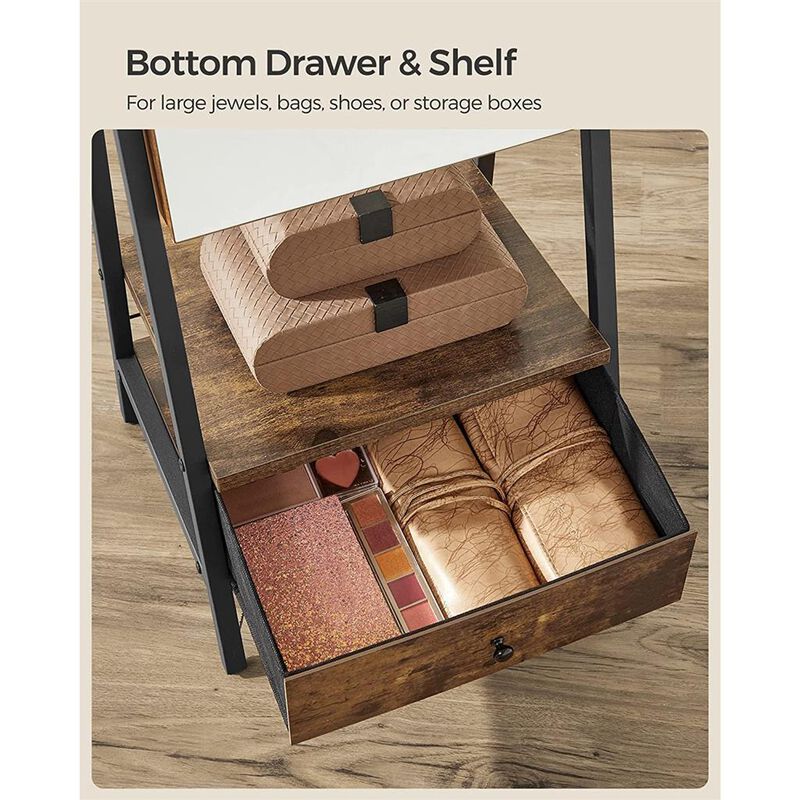 Standing LED Jewelry Cabinet for Stylish and Illuminated Storage