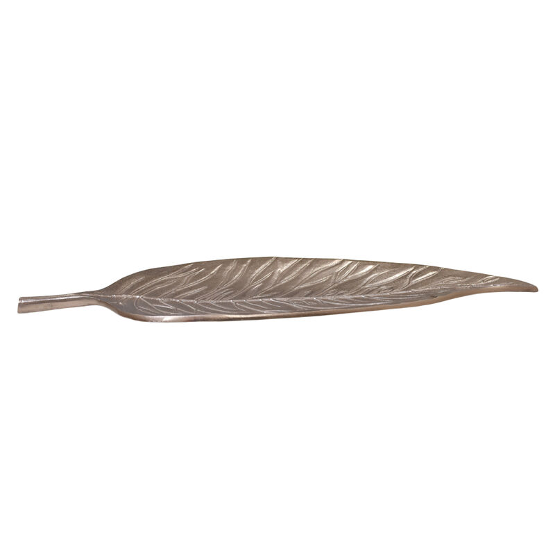 Handmade Decorative Silver Color Coated 10.23 x 3.54 x 0.46 Inches Aluminium Tray 060AB BBH Home's