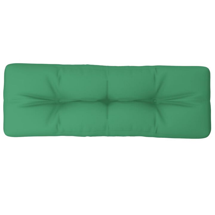 Moni Outdoor Cushion for Bench, Deep Tufted Green Fabric, 47 Inch - Benzara