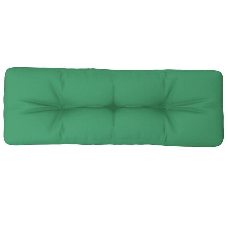 Moni Outdoor Cushion for Bench, Deep Tufted Green Fabric, 47 Inch - Benzara