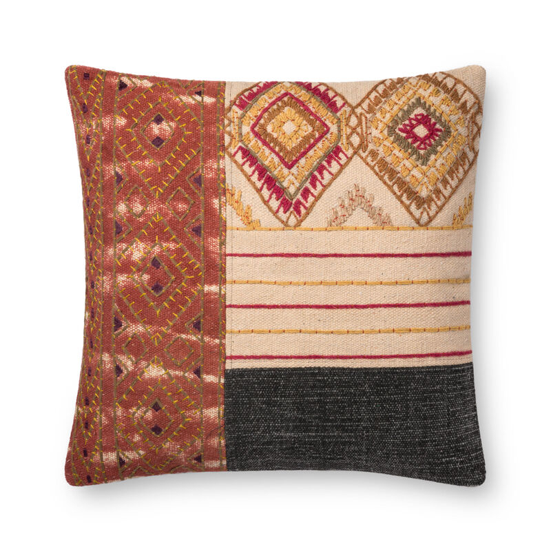 P0679 Rust/Grey 22"x22" Down Pillow