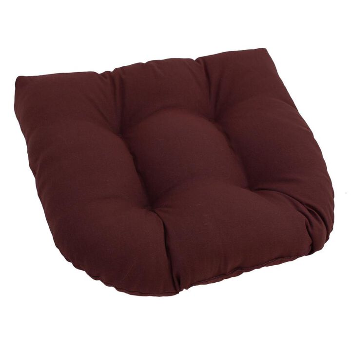 Blazing Needles 19-inch U-Shaped Twill Tufted Dining Chair Cushion  93184-1CH-TW-BG