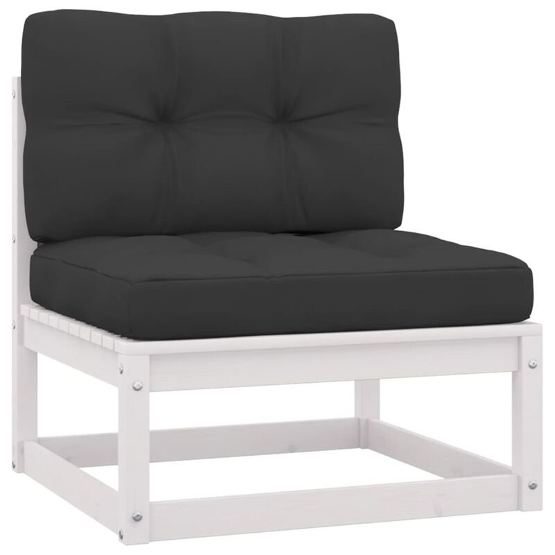 vidaXL 4-Seater Garden Sofa with Cushions Solid Pinewood