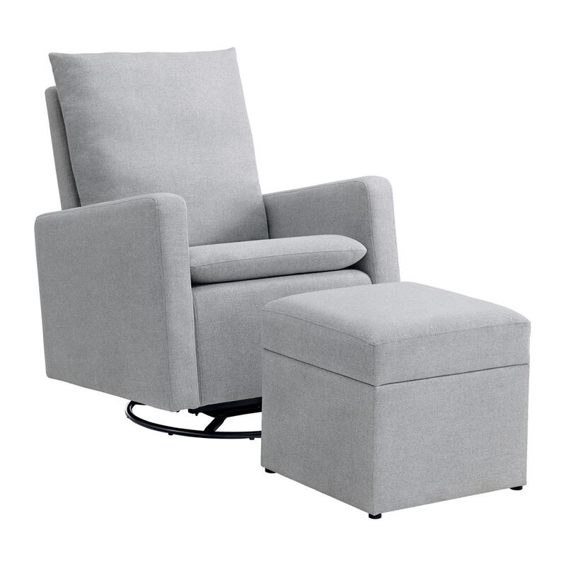 Oxford Baby Soho Baby Everlee Upholstered Glider/Ottoman  Light Gray