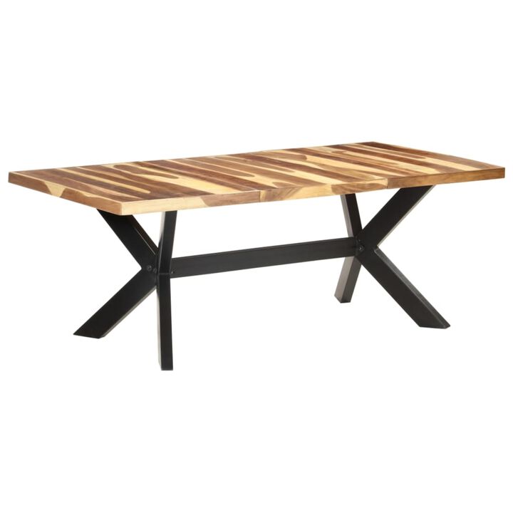 vidaXL Dining Table 78.7"x39.4"x29.5" Solid Wood with Sheesham Finish