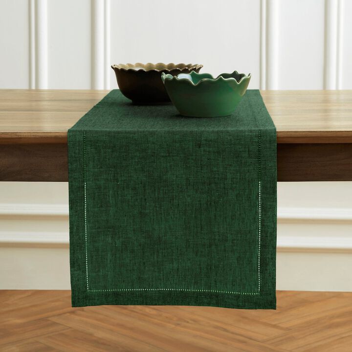 Solino Home 100% Pure Linen Table Runner 14 x 90 Inch | Milan