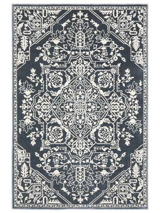 Intrigue 3'10" x 5'5" Blue Rug