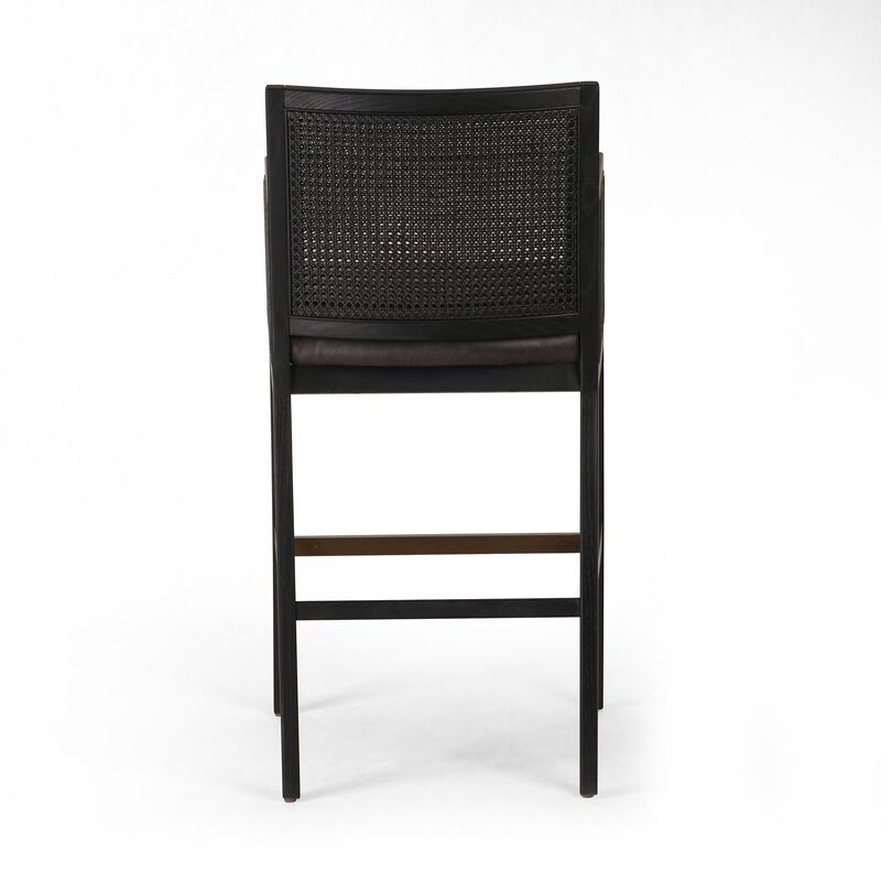 Antonia Cane Arm Counter Stool in Ebony