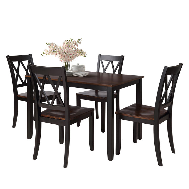 Merax Home Kitchen Dining Table Set with Chairs