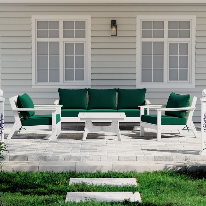 WestinTrends Outdoor 6-Piece Modular Sectional Patio Furniture Sofa Set