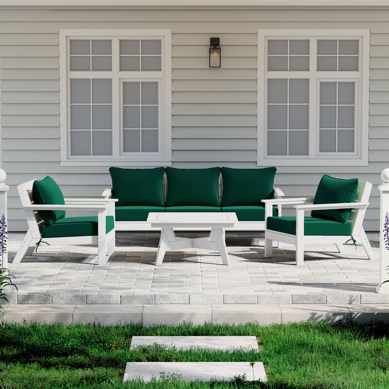 WestinTrends Outdoor 6-Piece Modular Sectional Patio Furniture Sofa Set