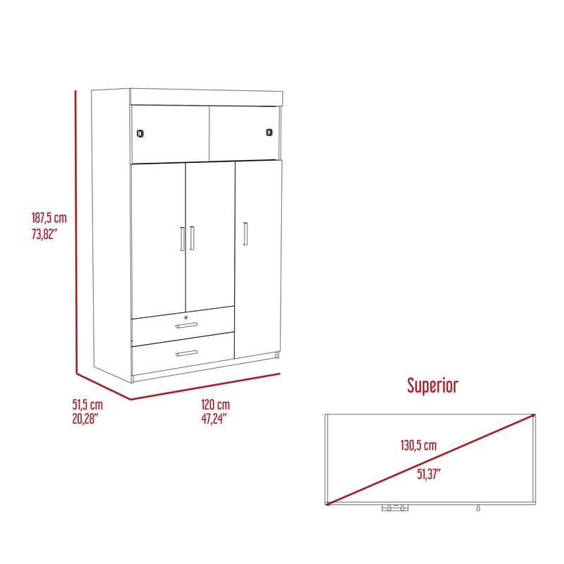 Armoire Chaplin, Bedroom, White
