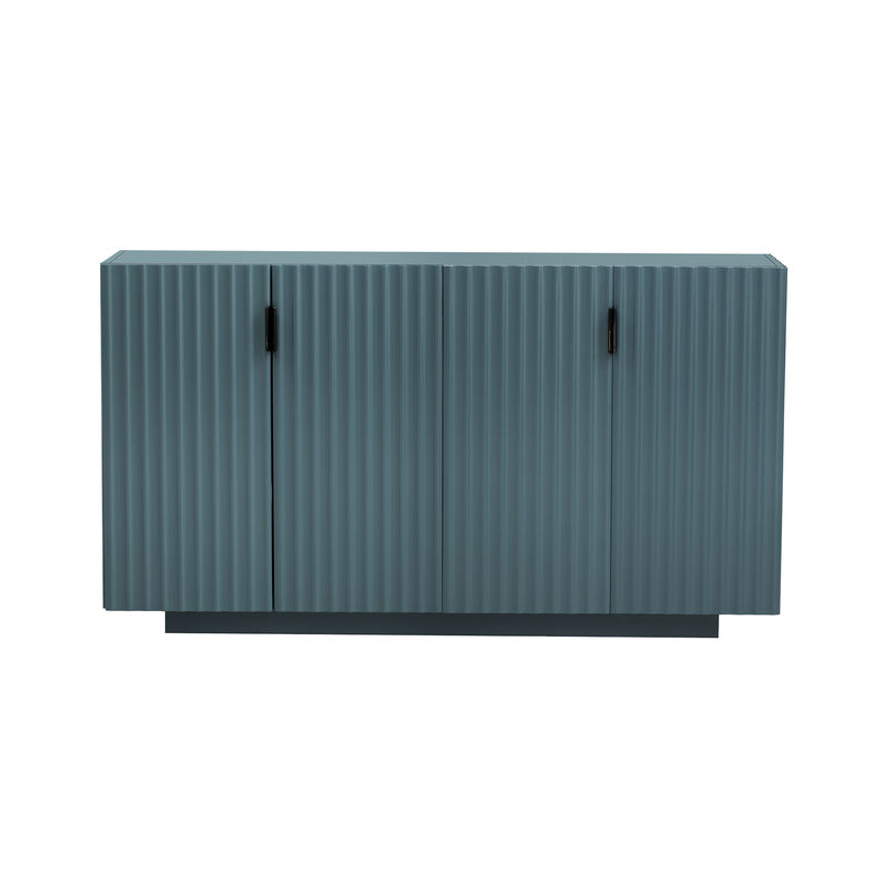 Merax 4 Wavy Doors Sideboard with Adjustable Shelves