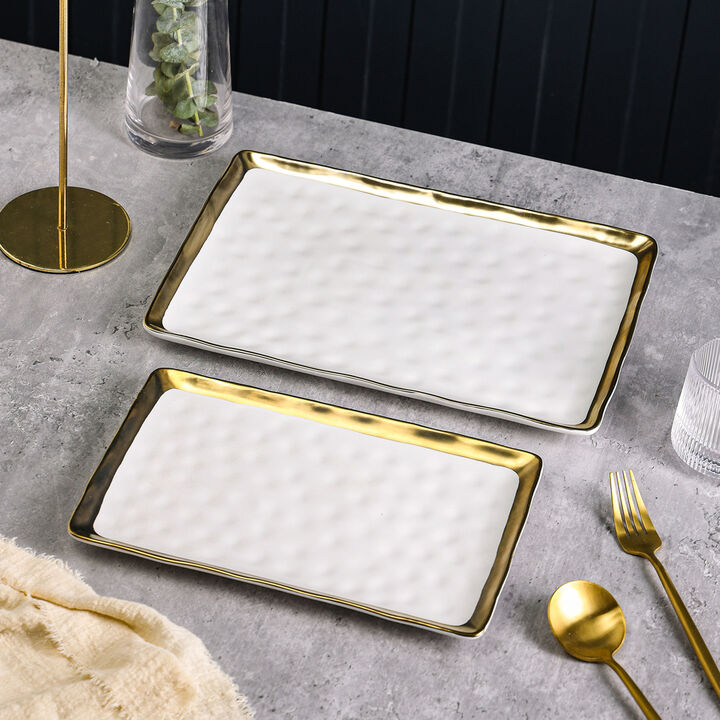 Stone Lain Florian Porcelain Service Plate Set 2 Piece