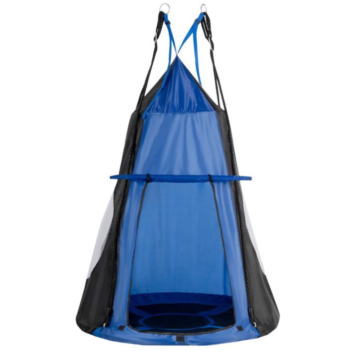 Hivvago 2-in-1 40 Inch Kids Hanging Chair Detachable Swing Tent