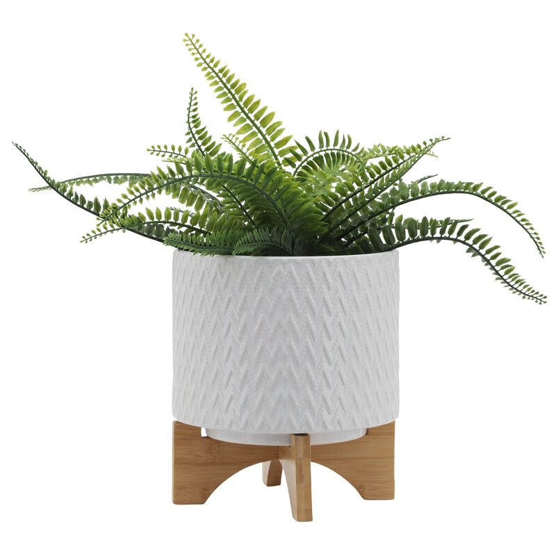8" Chevron Planter W/Stand