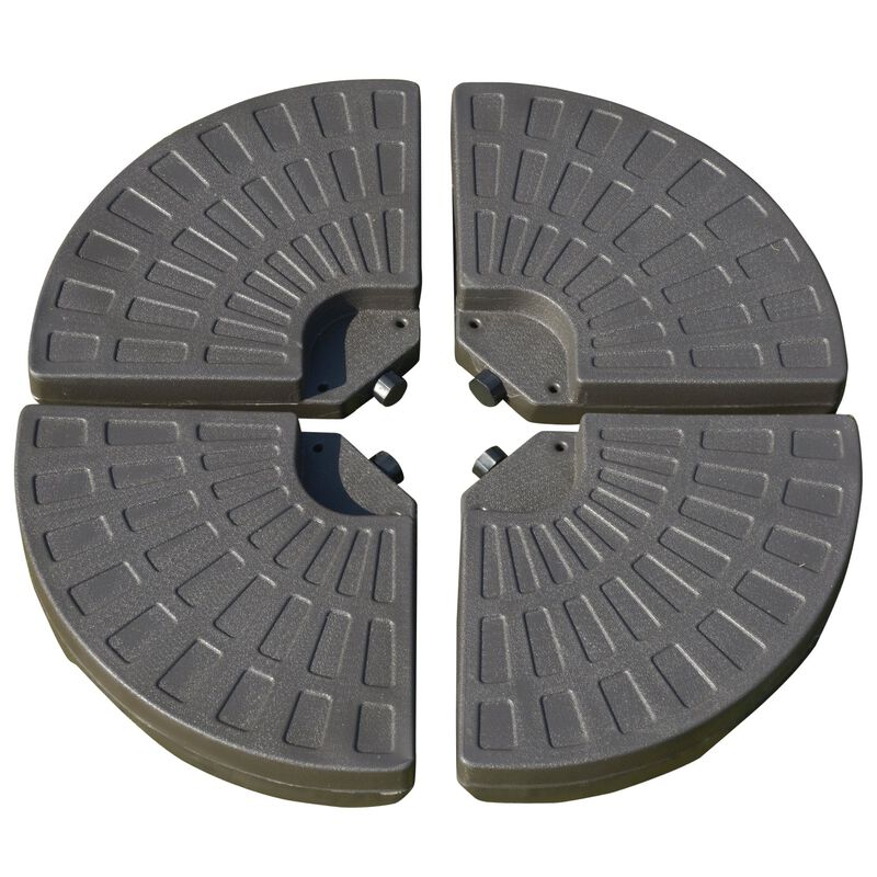 Coffee Patio Stabilizer: Fan-Shaped Cantilever Umbrella Base Weights