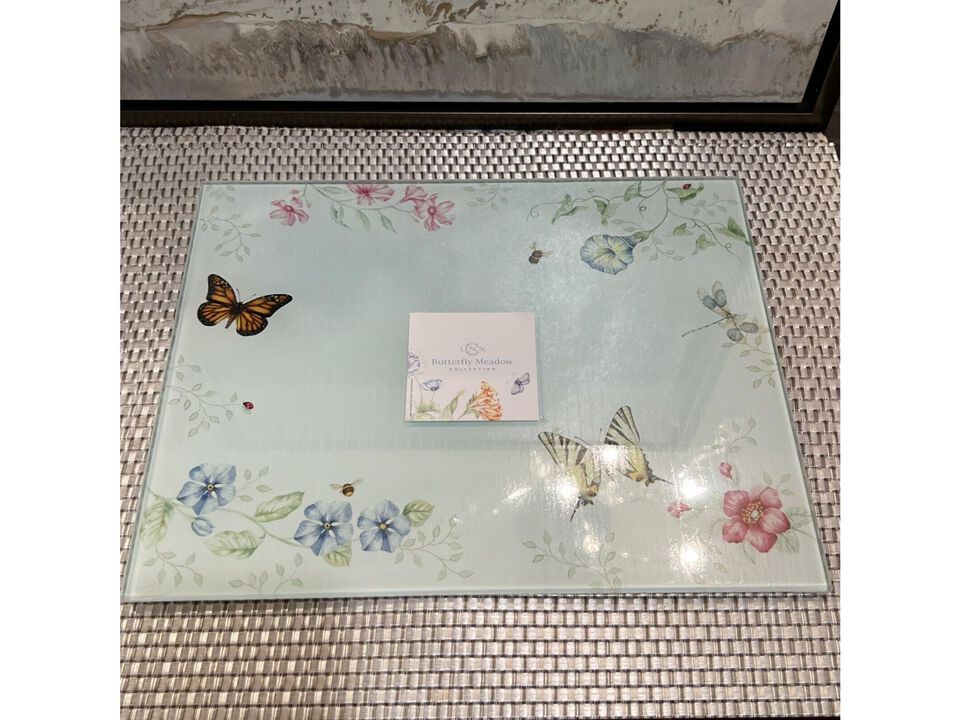 Lenox Butterfly Meadow Large Glass Cutting Board