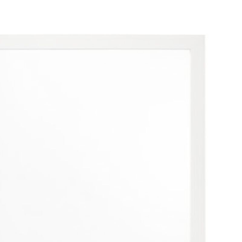 40 Inch Wall Mirror, Sleek Square Wood Frame, White-Benzara