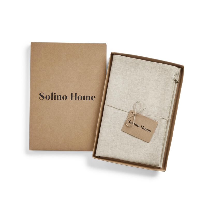 Solino Home Decorative Linen Pillow Cover 20 x 20 Inch - 100% European Flax Throw Pillow Case with Invisible Zipper | Montauk