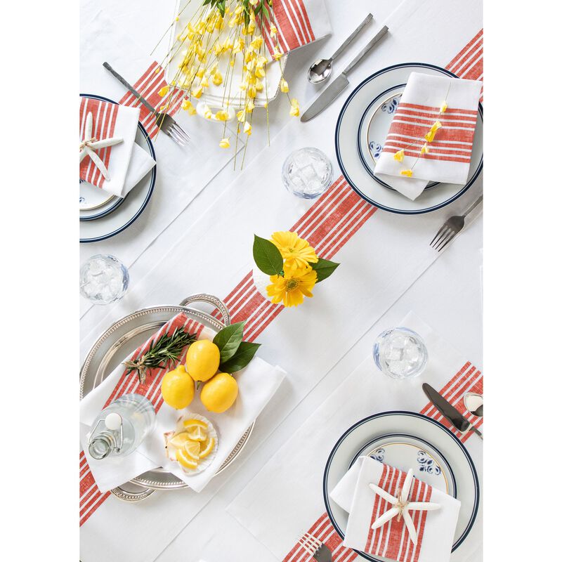 Solino Home 100% Pure Linen Table Runner | Farmhouse