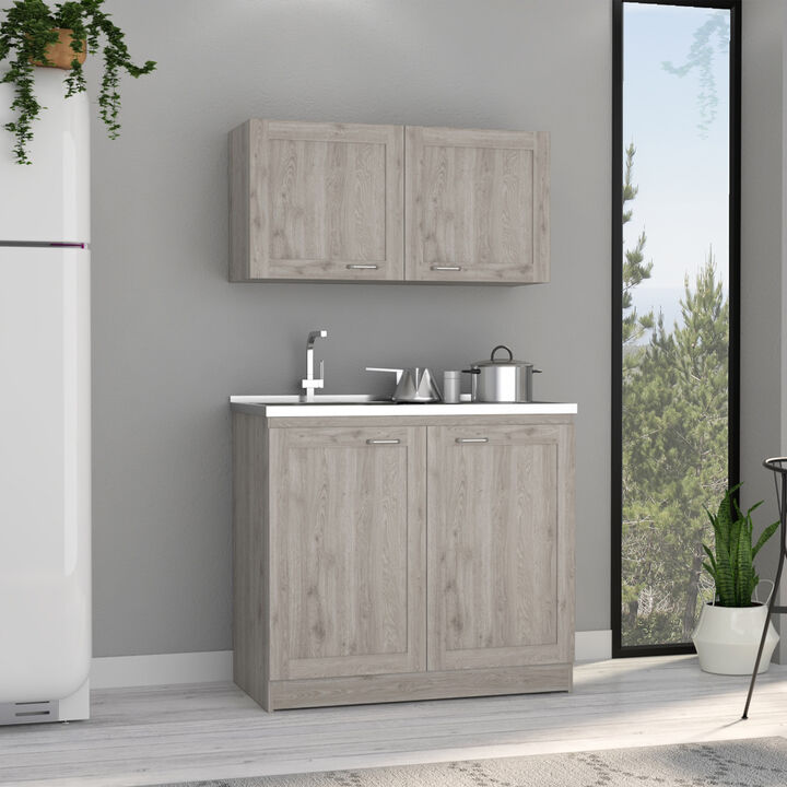 Cabinet Set Zeus, Garage, Light Gray