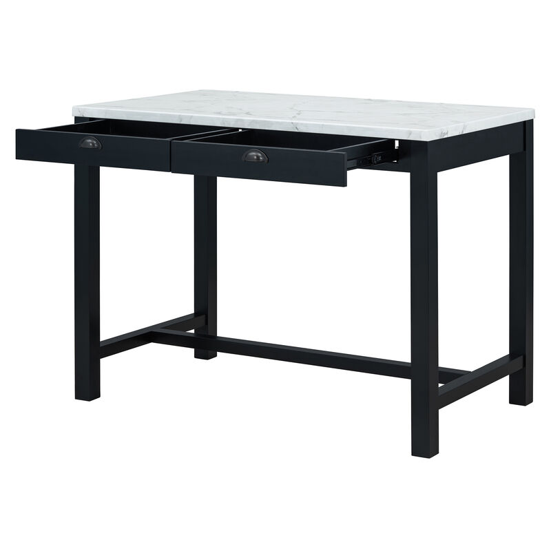 Merax 3-Piece Modern  Versatile Bar Table Stools Dining Set