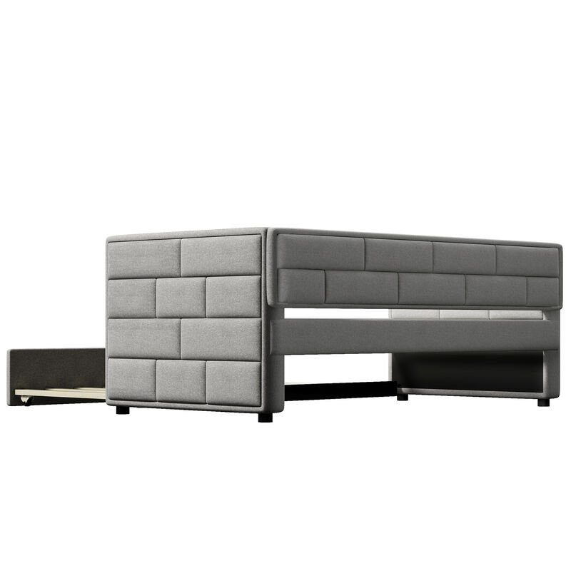 Merax Upholstered Daybed with Padded Back