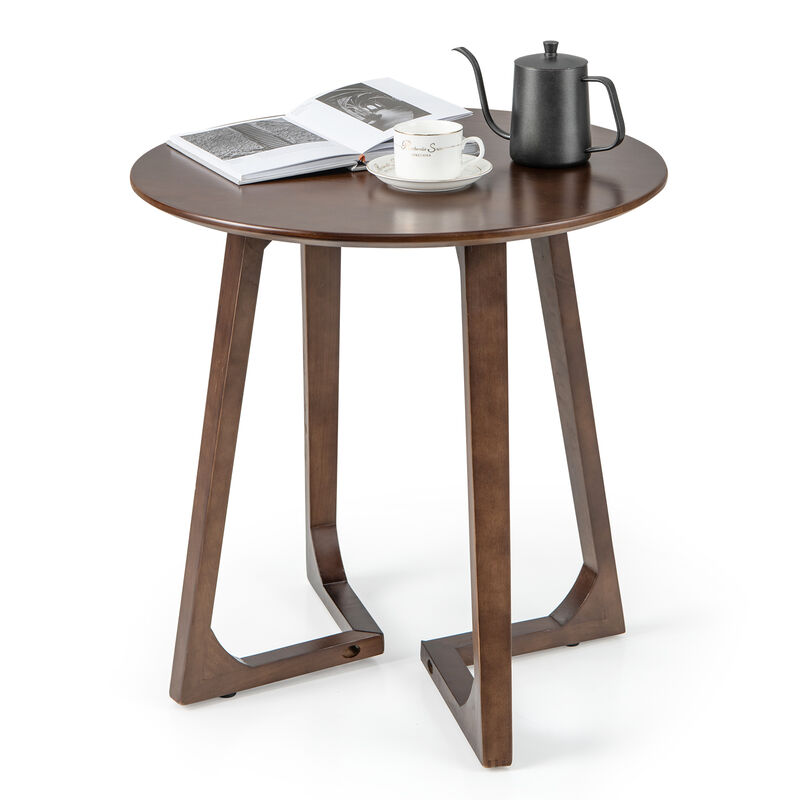 24 Inch Round End Table with Adjustable Foot Pads