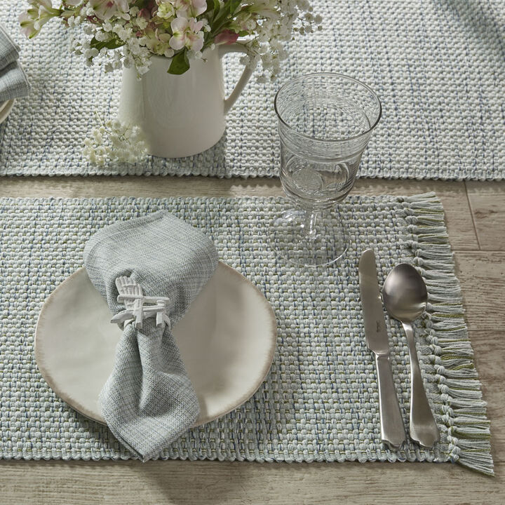 Park Designs Barely Blue Basketweave Napkin Set of 4