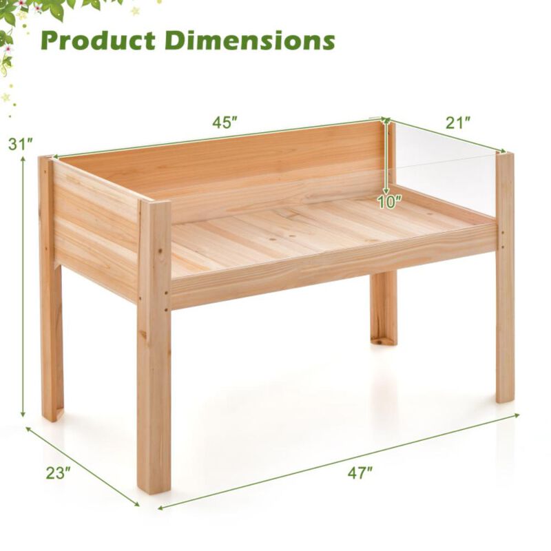 Hivvago Wooden Raised Garden Bed