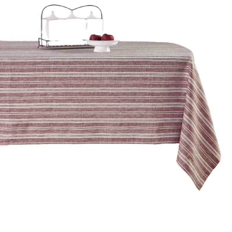 Solino Home 100% Pure Linen Tablecloth | Chelsea Stripe