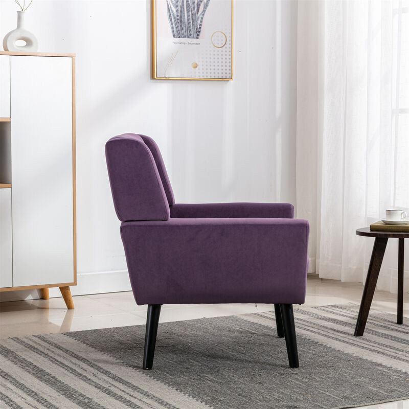 Modern Soft Velvet Material Ergonomics Accent Chair Living Room Chair Bedroom Chair Home Chair