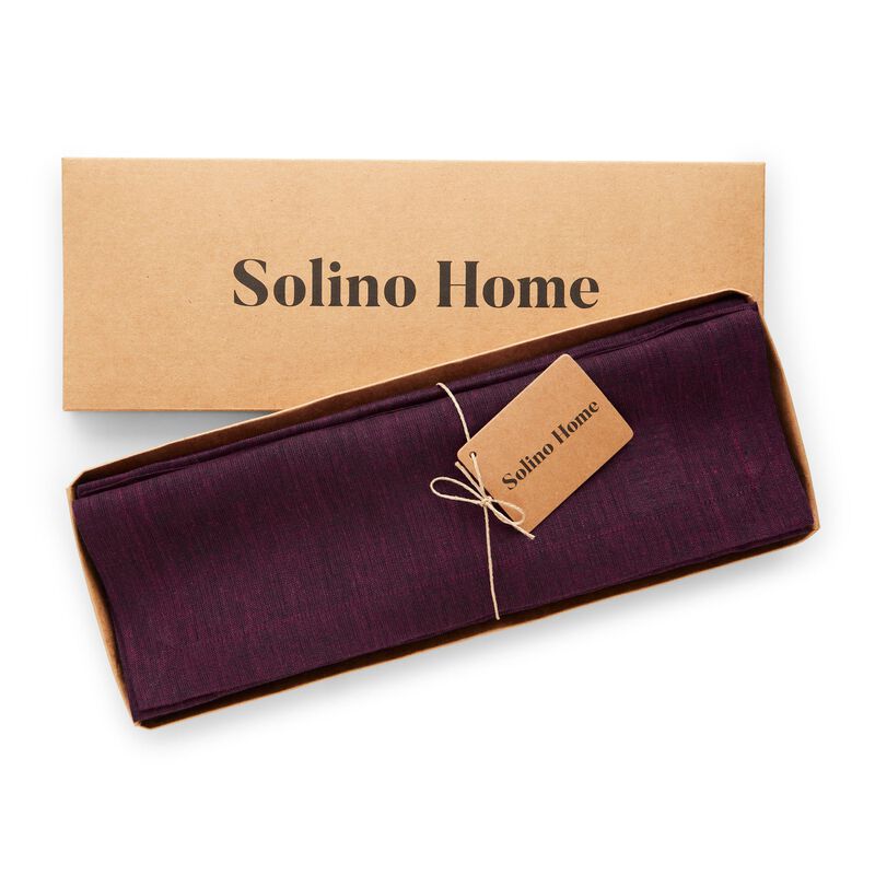 Solino Home 100% Pure Linen 14 x 19 Inch Placemats Set of 4 | Athena