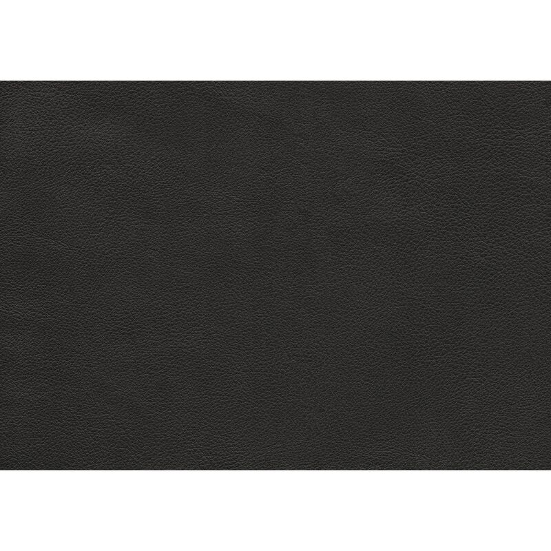 Sofy 27 Inch Ottoman, Dark Gray Top Grain and Faux Leather, Solid Wood - Benzara