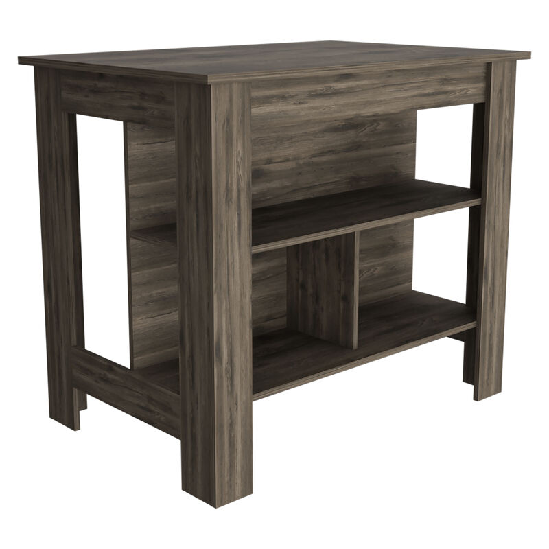 Kitchen Island Dozza, Kitchen, Dark Brown