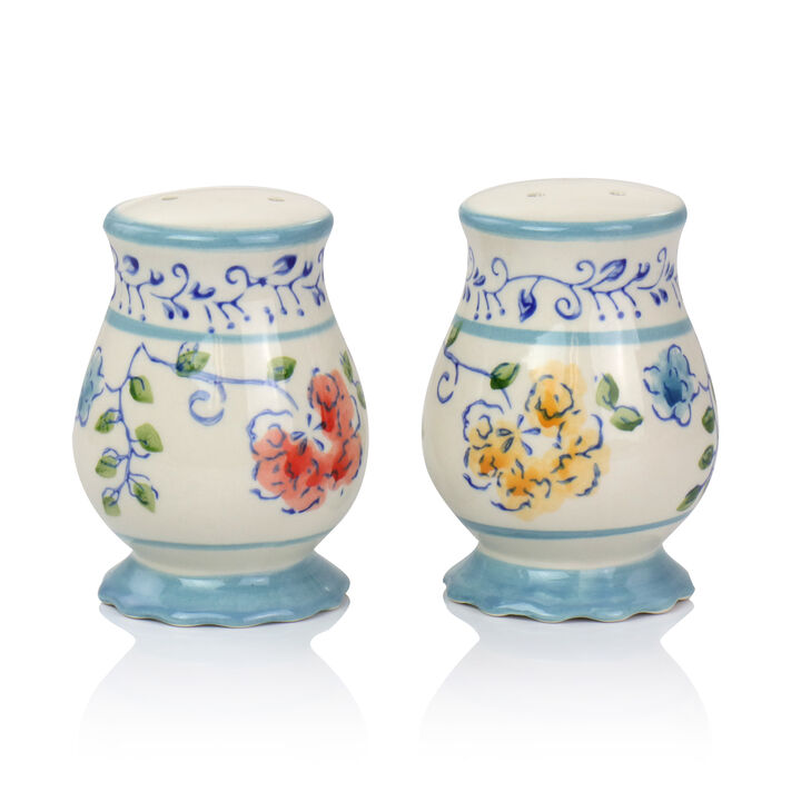 Gibson Elite Anaya 5 Piece Hand Painted Stoneware Table Accessory Set