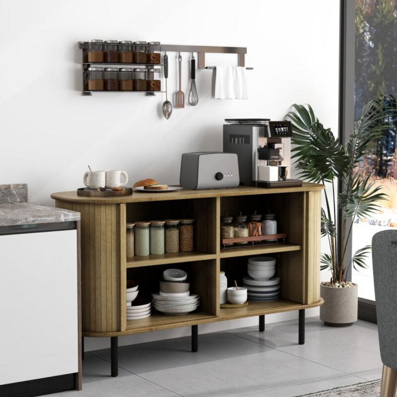Hivvago 47 Inch Sideboard Buffet Cabinet with Adjustable Shelves for Kitchen Dining Room Living Room Entryway