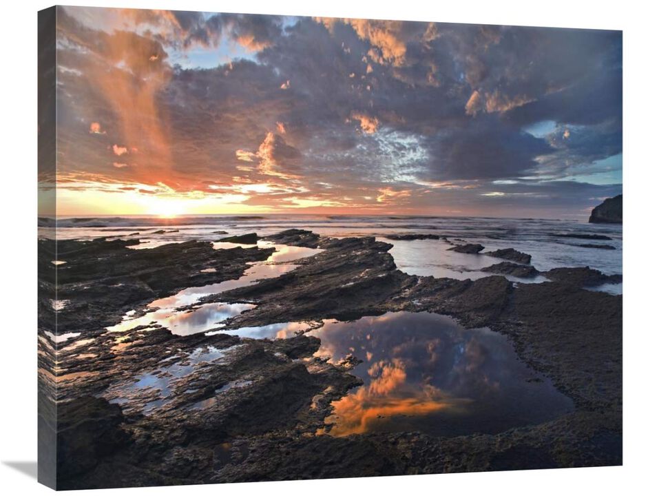 Pelada Beach at sunset, Costa Rica-Canvas Art-28x22