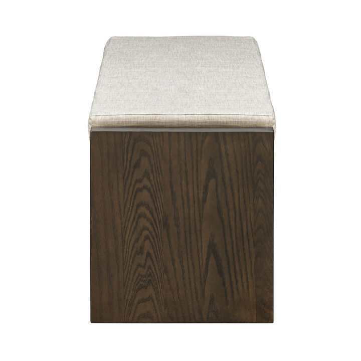 Gracie Mills Grover Modern Accent Storage Bench with Lower Shelf
