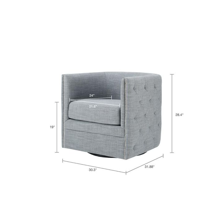 Belen Kox Slate Swivel Lounge Chair, Belen Kox