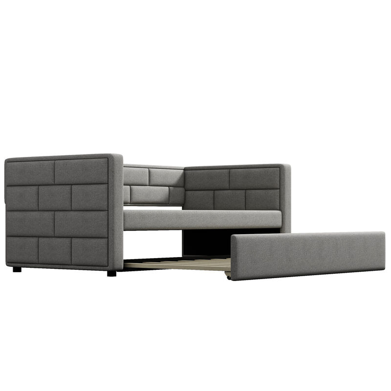Merax Upholstered Daybed with Padded Back