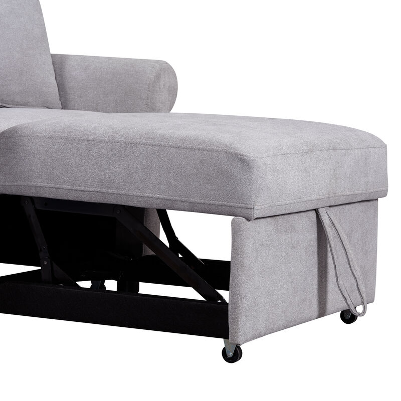 Merax Chenille Convertible Sleeper Sofa Chair