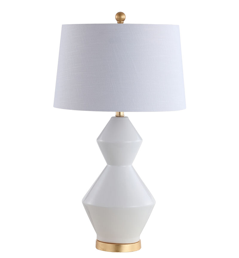 Alba Geometric Ceramicmetal LED Table Lamp