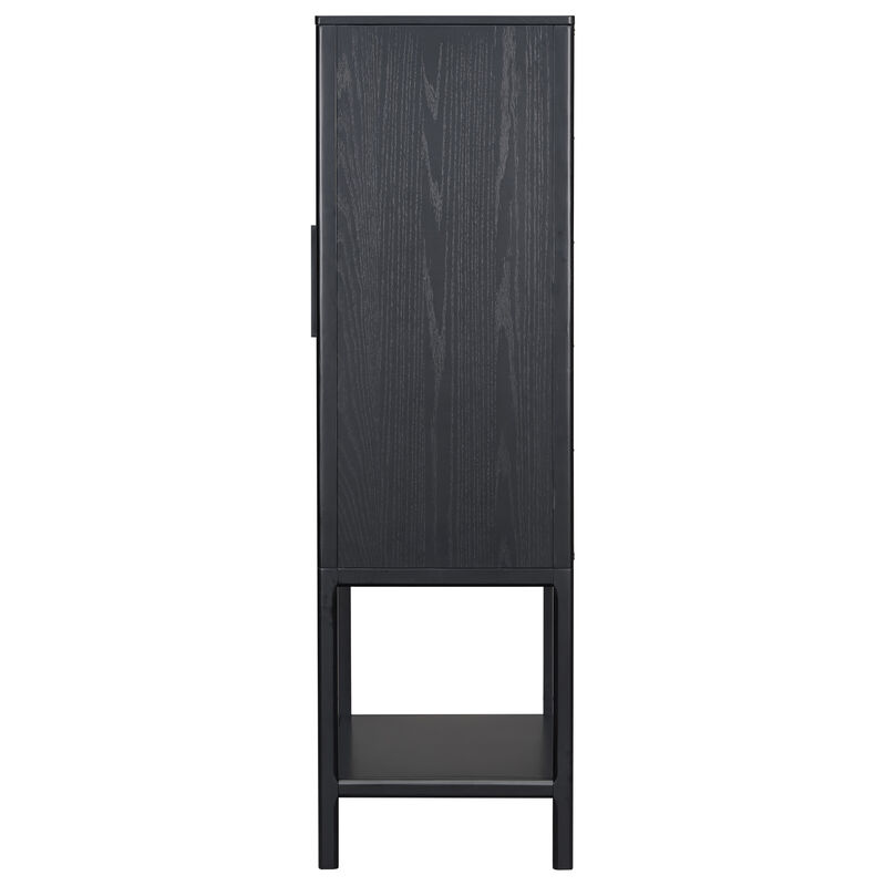 Merax Sophisticated Oak Veneer Cabinet