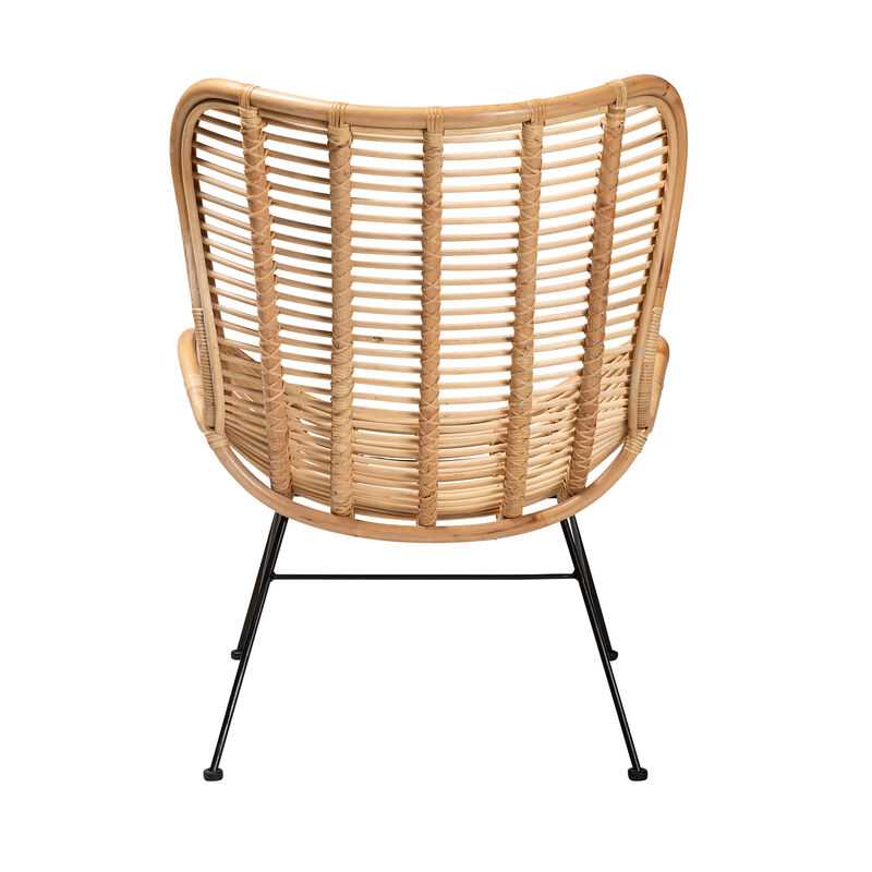 Bali & Pari Colorado Natural Rattan Modern Accent Chair